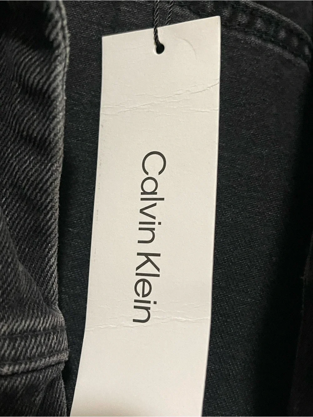 Calvin Klein Black Washed Denim Trucker Jacket